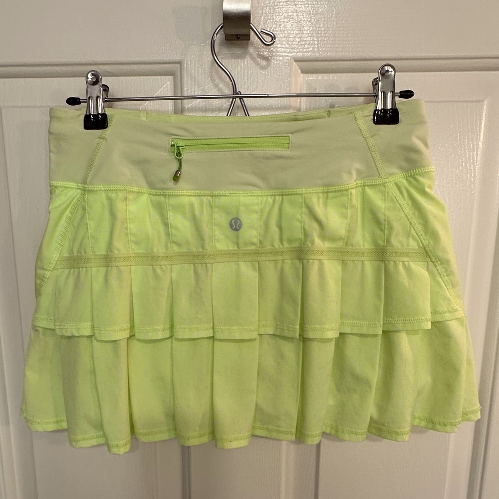 Lululemon Athletica Neon Green Mini Skirt